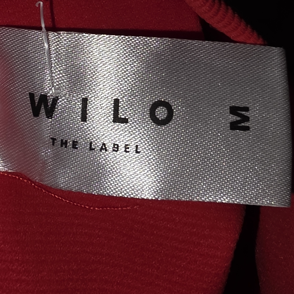 WILO The Label Red Ribbed High Rise Leggings Sz M - Picture 7 of 8